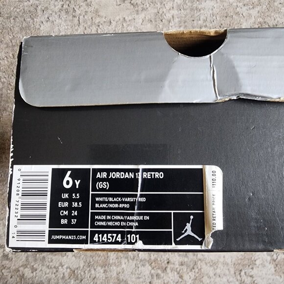 7.5W Air Jordan 13 Retro Sneakers (6Y) - Picture 8 of 8